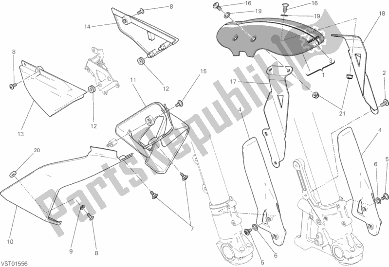 Toutes les pièces pour le Demi Carénage du Ducati Scrambler Flat Track PRO 803 2016